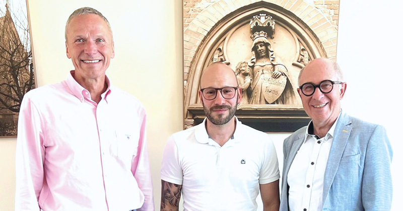 Gespräch Sebastian Sack mit dem Vorstand Mattias Bohn und Thomas Kelz