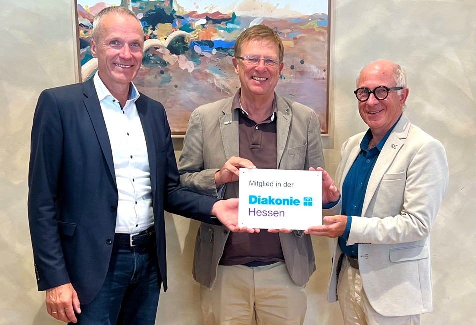 Vorstand des St. Elisabeth Verein e.V. Marburg, Matthias Bohn und Thomas Kelz mit dem Vorstandvorsitzenden der Diakonie Hessen