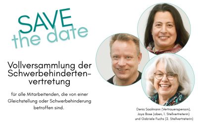 Einladung zur dritten Versammlung der Schwerbehinderten und Gleichgestellten